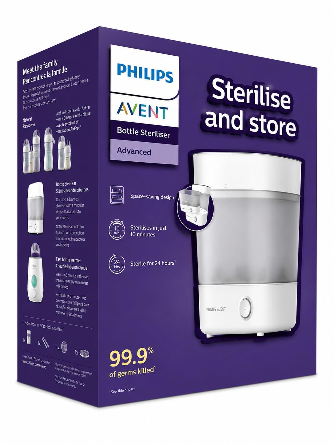 Philips Avent SCF291/00 3-in-1 Baby Bottle Sterilizer
