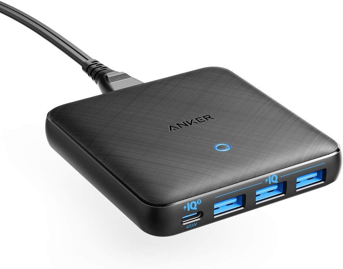 Anker Power port Atom III Slim (4 PORTS) 65W PD+3 IQ - Black (A2045K11)