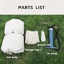 Toby’s Professional Triangle Tent-01 – 2 Person Pyramid Camping Tent with Pump, Waterproof Air-Inflated Teepee Shelter