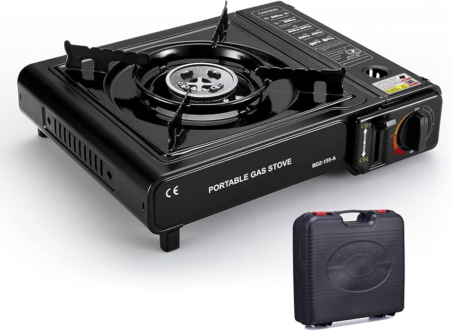 Toby’s Gas Stove-05 – Portable Dual Fuel Camping Stove with Carrying Case