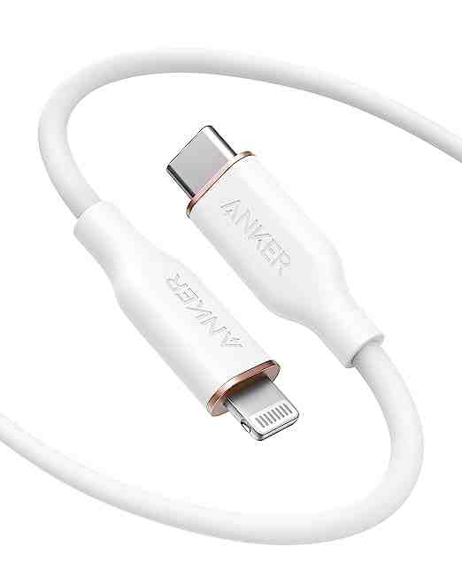 Anker Powerline III Flow USB-C With Lightning Connector 3FT(A8662H21)-White