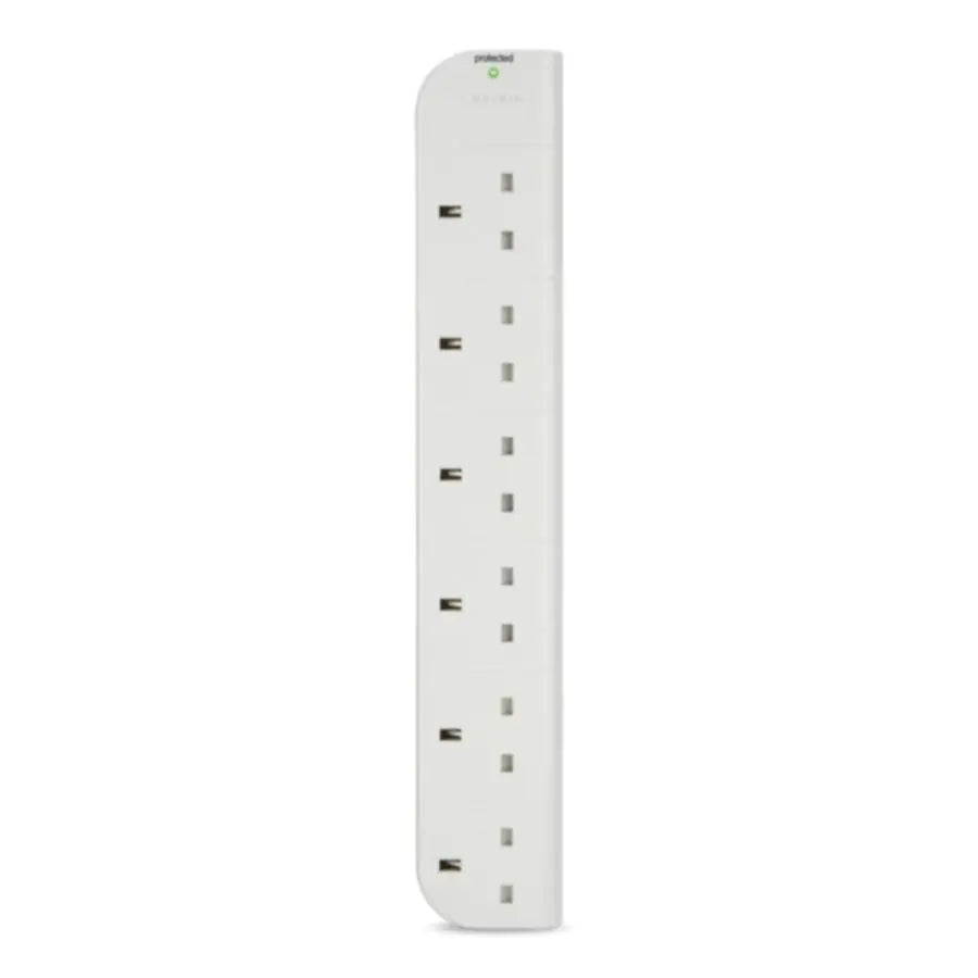 BELKIN | 6 Outlet Surge Protector 3m White 589.6 g