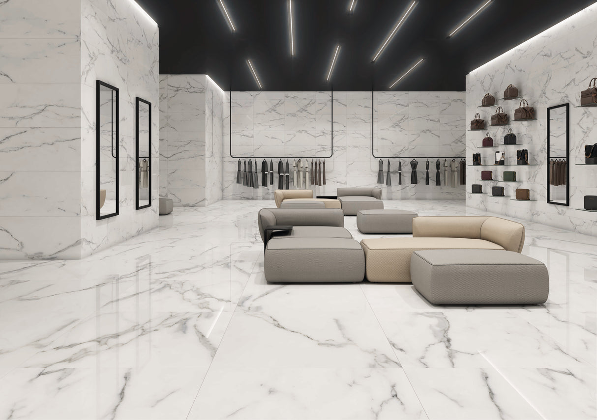 بلاط بورسلين أبيض من كالون