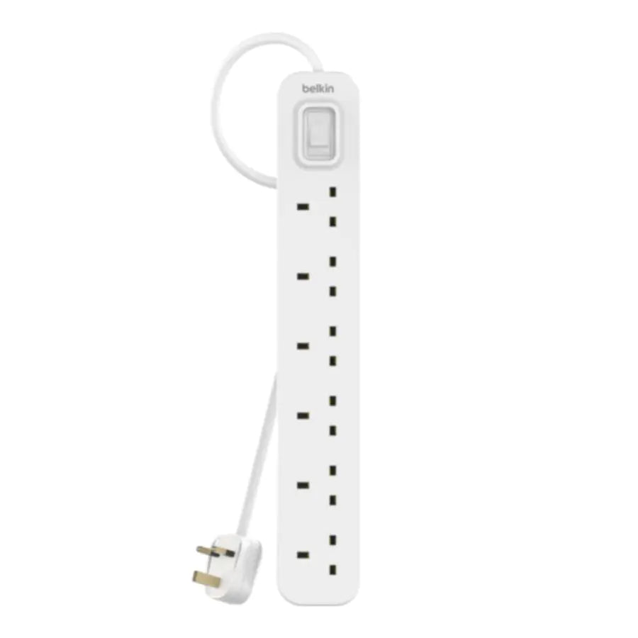 BELKIN  6 Socket Power Extension With 3M Cable Uk Plug White