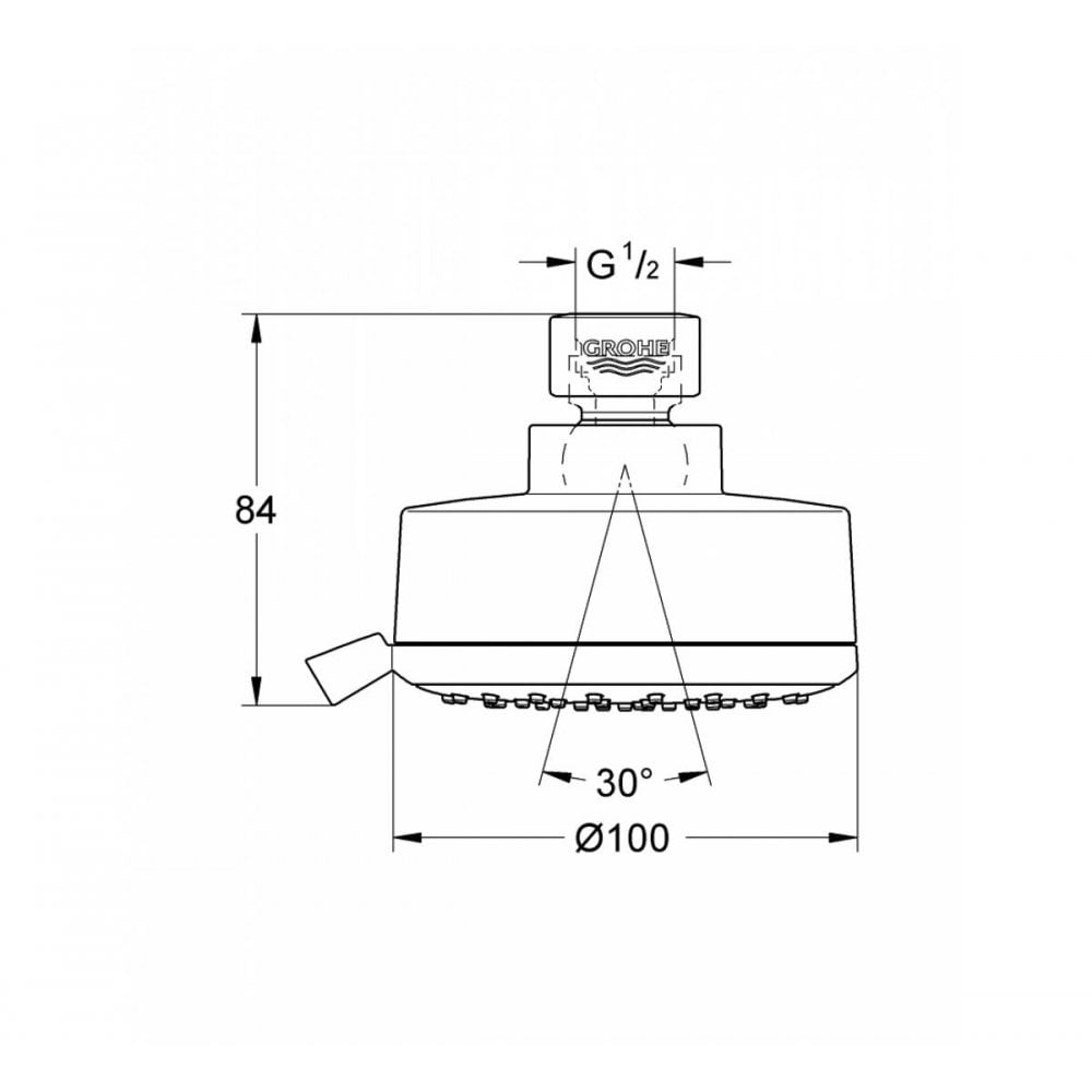 Grohe Tempesta Cosmopolitan 100 Head Shower – 3 Sprays