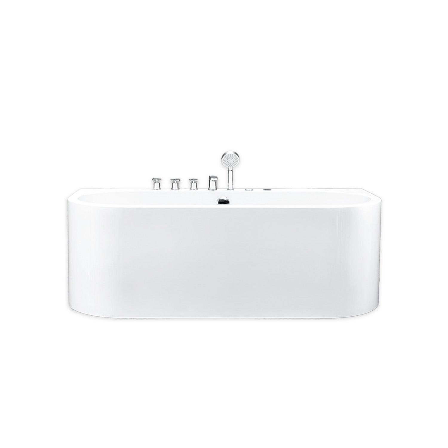 Acrylic Bath Tub with Brass Faucet & Drainage