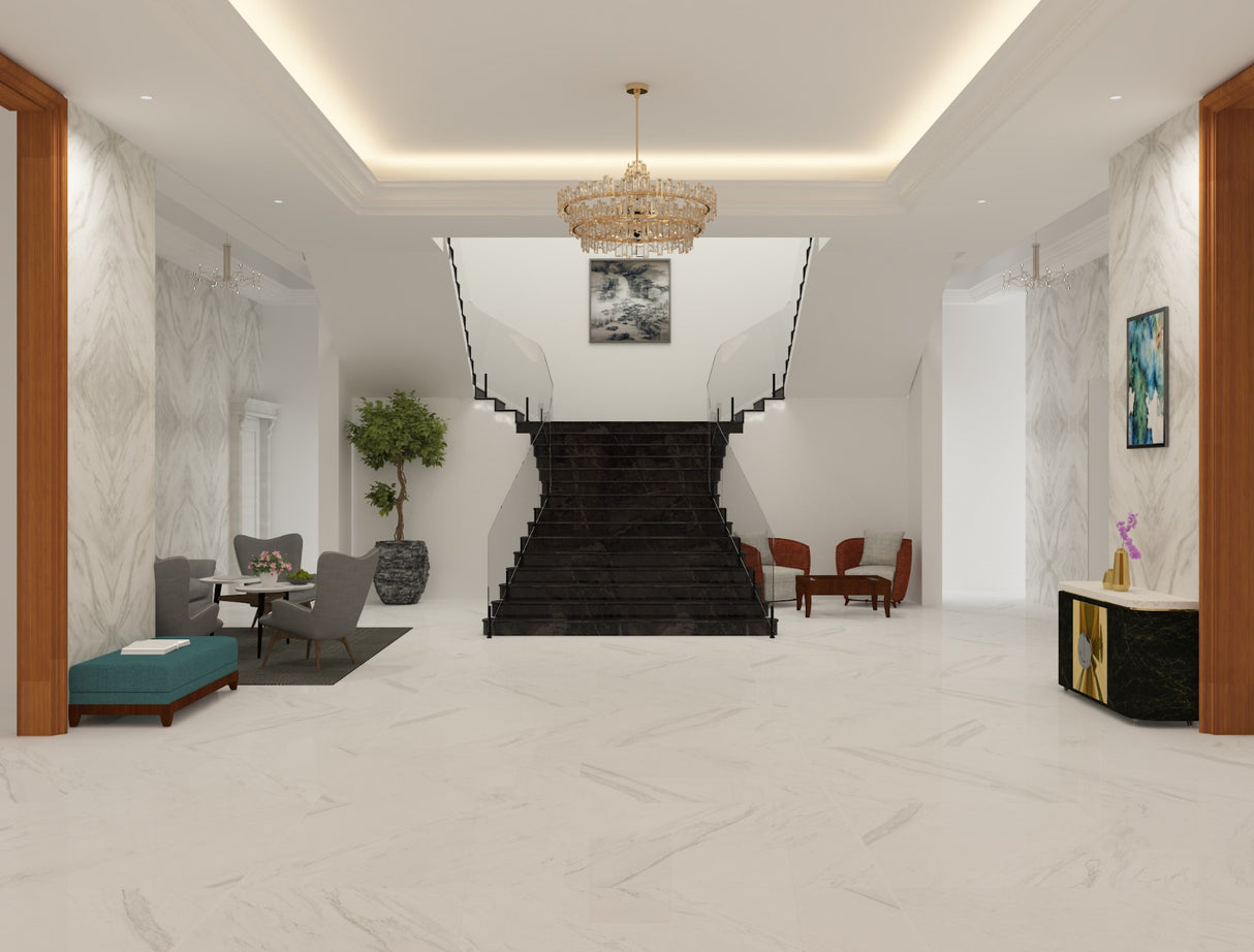 Carrara Face A Glossy Tile – 160×80 cm