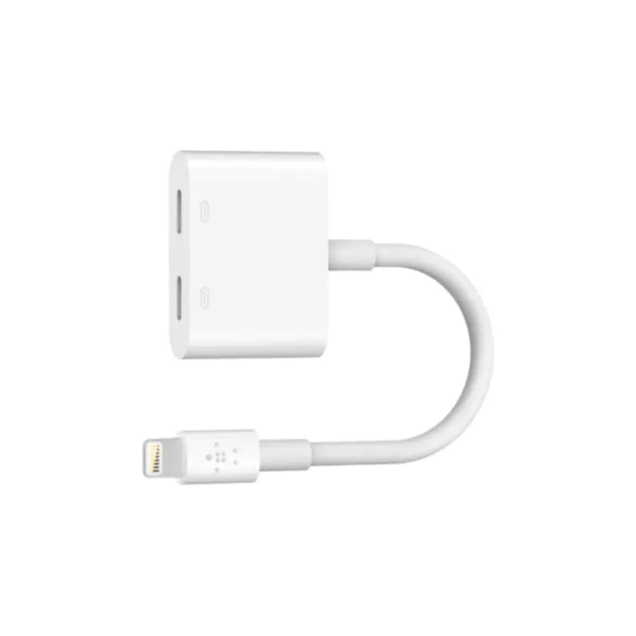 Lightning Audio + Charge Rockstar، 4 بوصات، أبيض