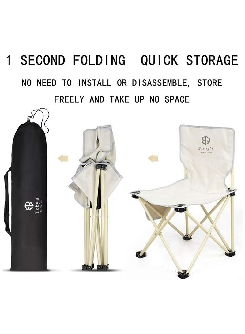 Toby’s Camping Chair-10 Ultralight Folding Aluminum Chair with Carry Bag