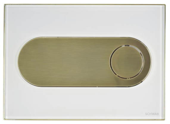 Circle Glass Flush Plate – White Gold (Slovenia)
