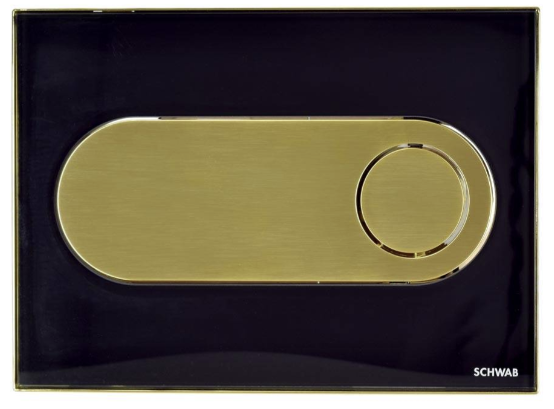 Circle Glass Flush Plate – Black Gold (Slovenia)