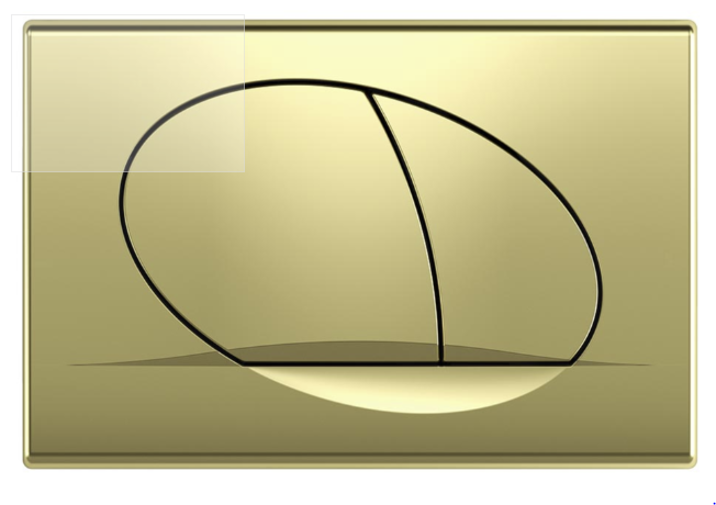 Ovate Duo Bright Gold Flush Button Slovenia