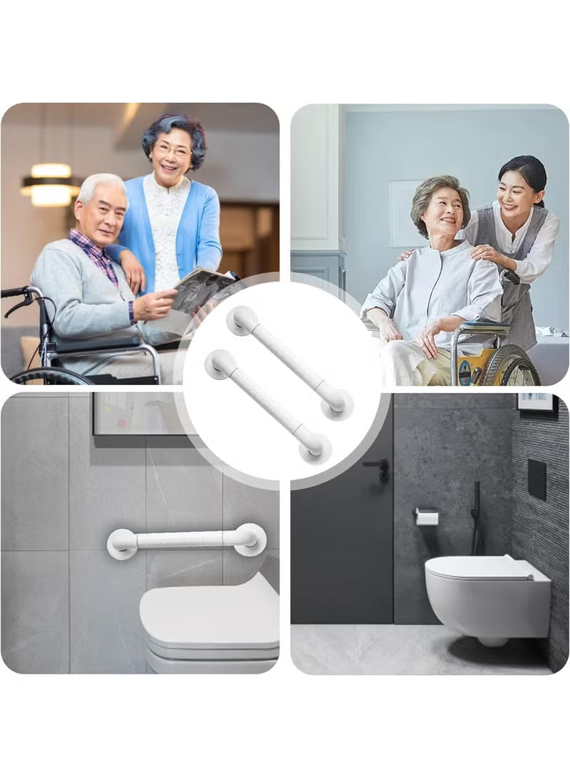 2 Pcs Bathroom Grab Bars with Luminous Circles