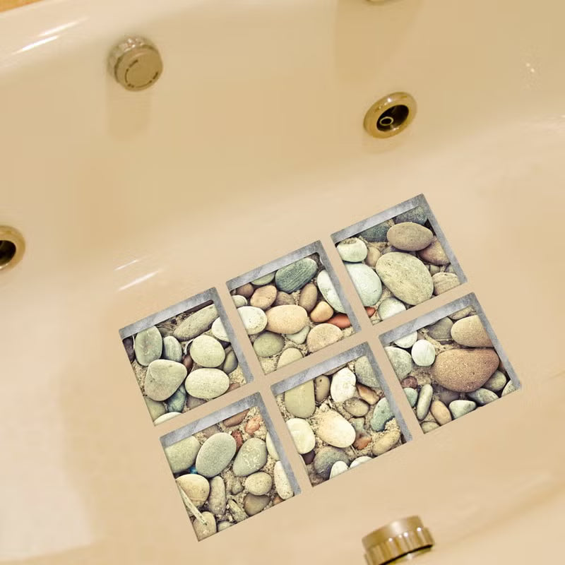 ChezMax Cobblestone Bath Treads Stickers