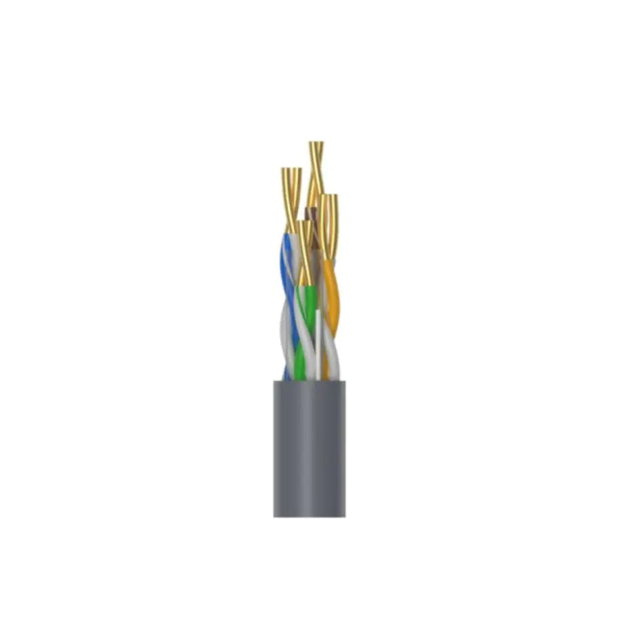 يونيتك | كابل إيثرنت نحاسي نقي 23AWG CAT6 UTP RJ45 بطول 305 متر، رمادي