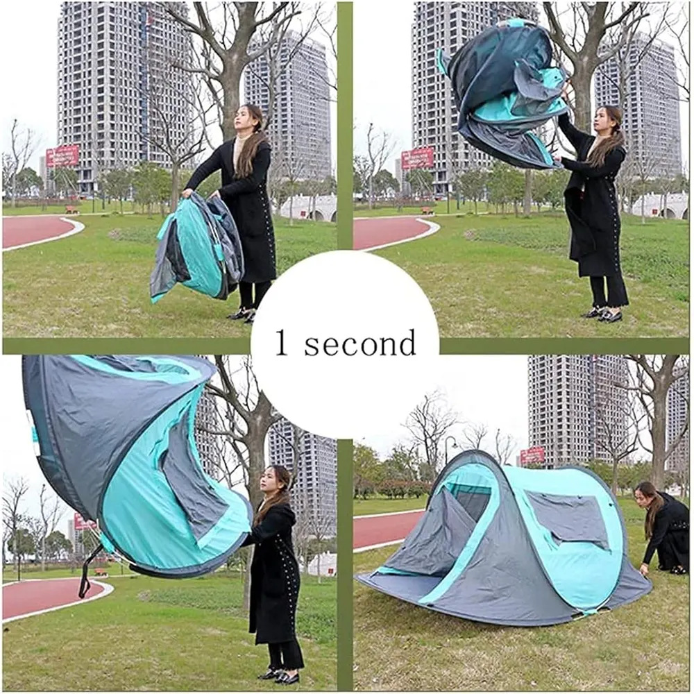 Toby’s New 3–4 Person Automatic Pop Up Camping Tent – 250 × 145 × 100 cm Outdoor Tent