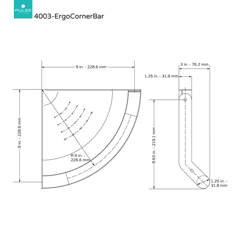 PULSE ShowerSpas 4003-SSB ErgoCornerBar Shelf