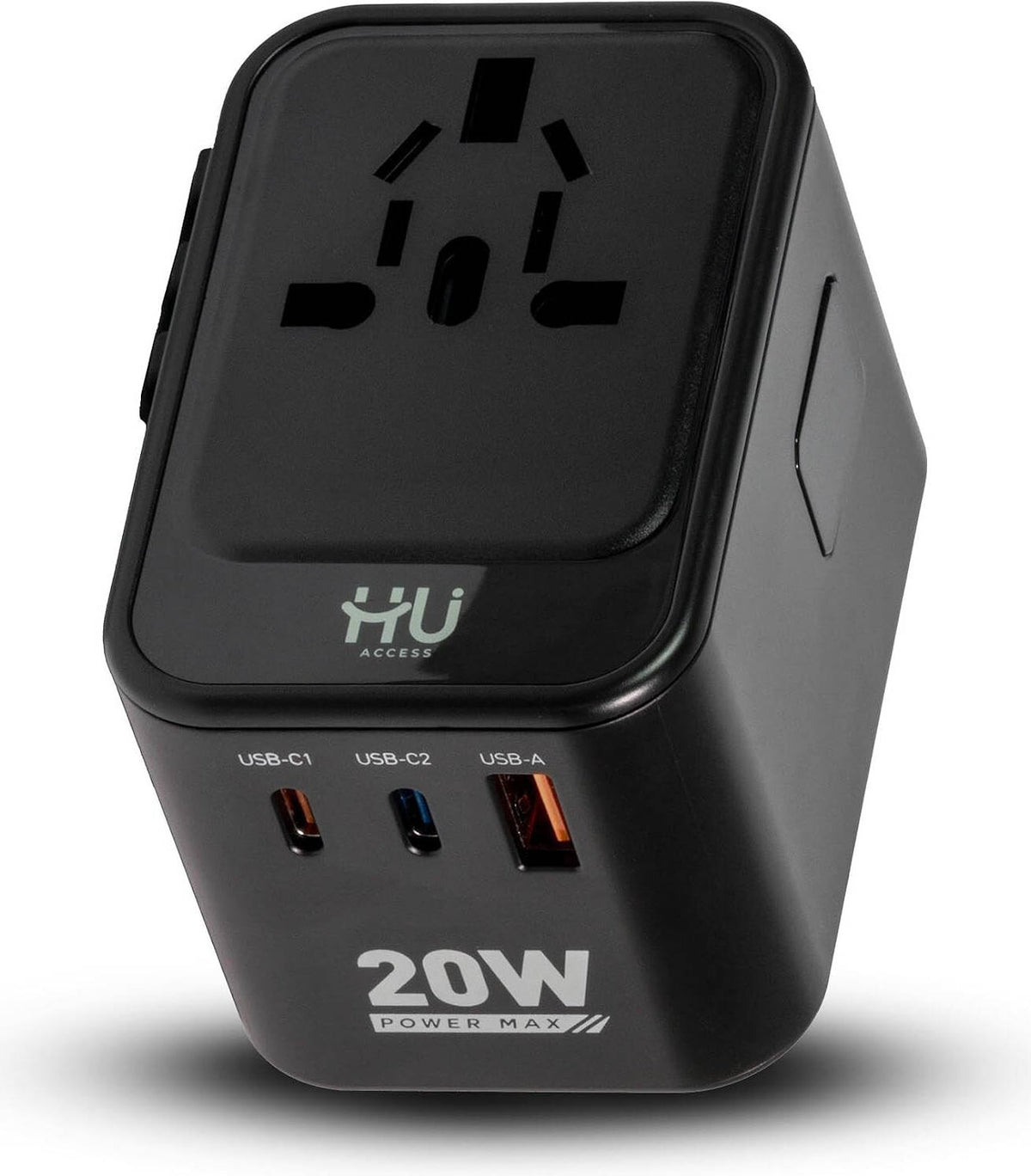 HAC-1002 HU Travel Plug Adapter – Black, 2000W