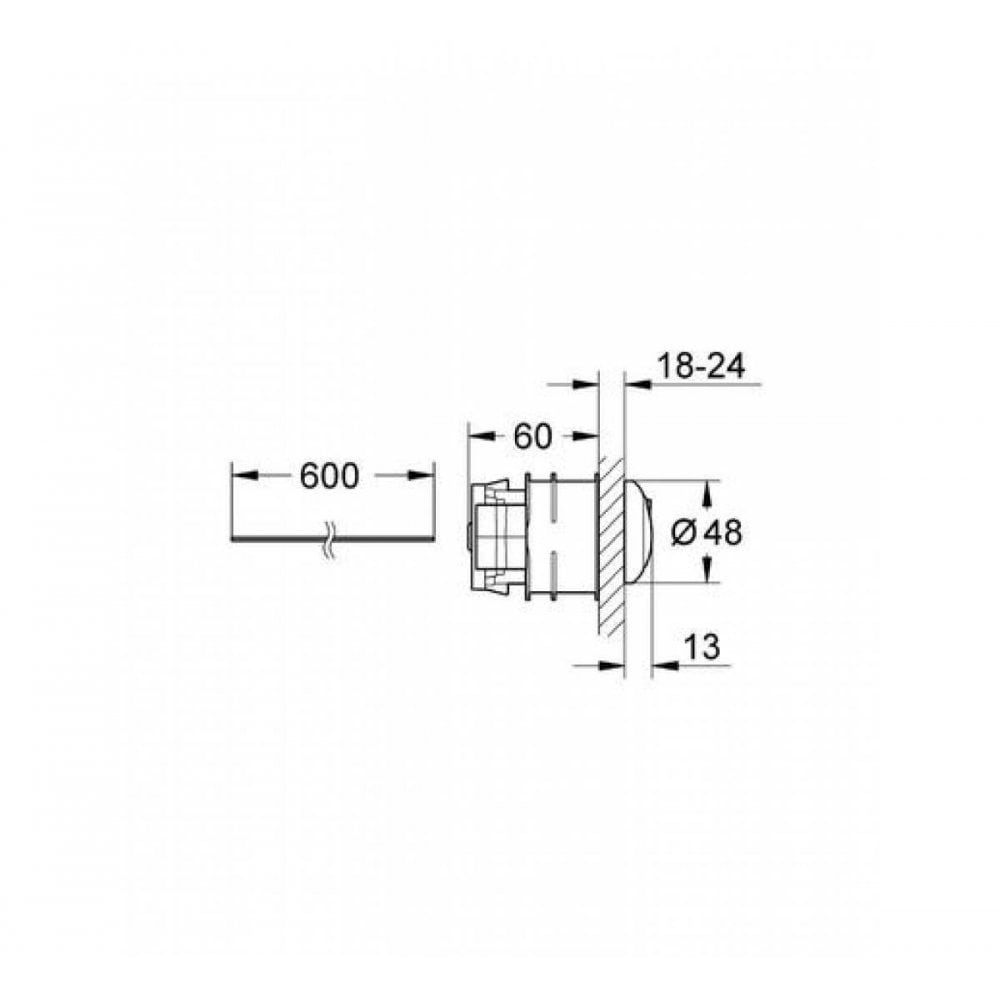 GROHE Eau2 Pneumatic Push Button Actuation