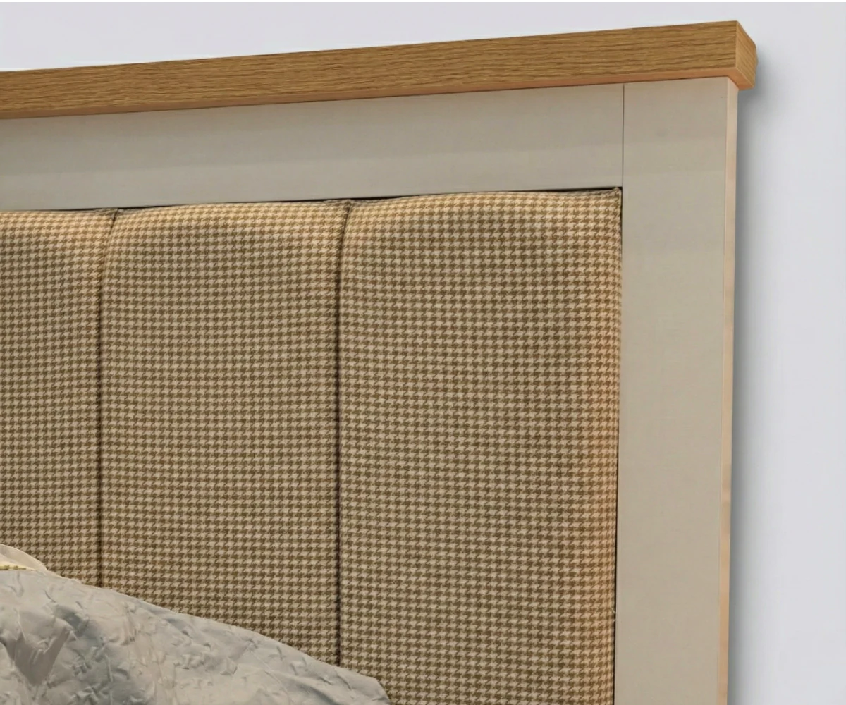 طقم غرفة نوم لورا – 180×200 سم، 5 قطع مع خزانة ملابس بستة أبواب