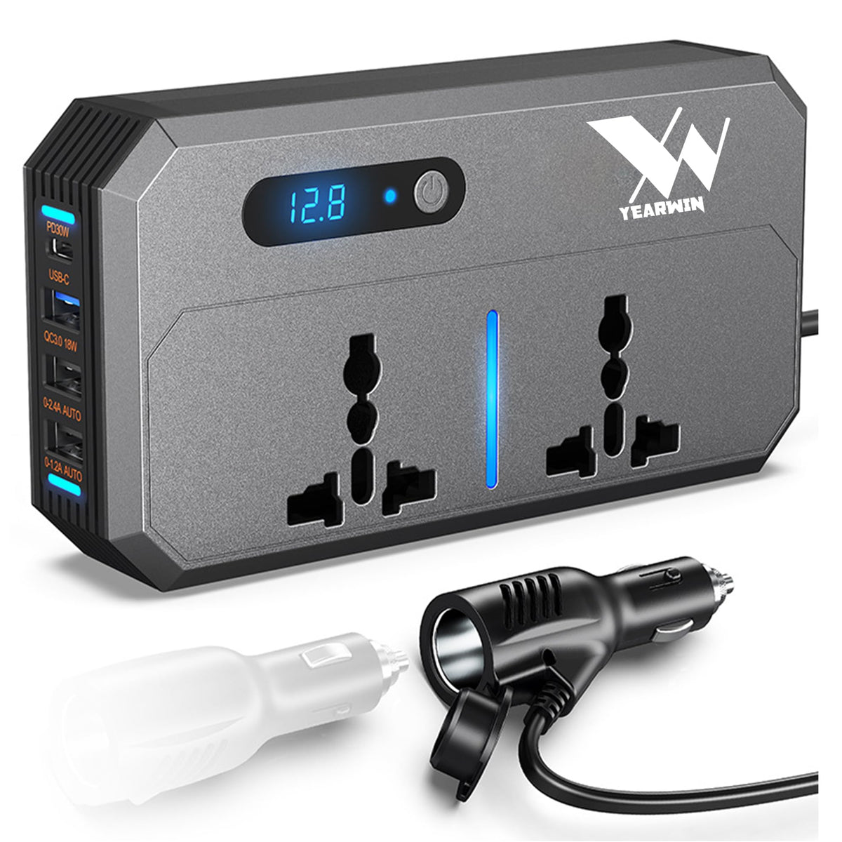 Toby’s 200W Car Power Inverter 12V to 220V Pure Sine Wave AC Converter