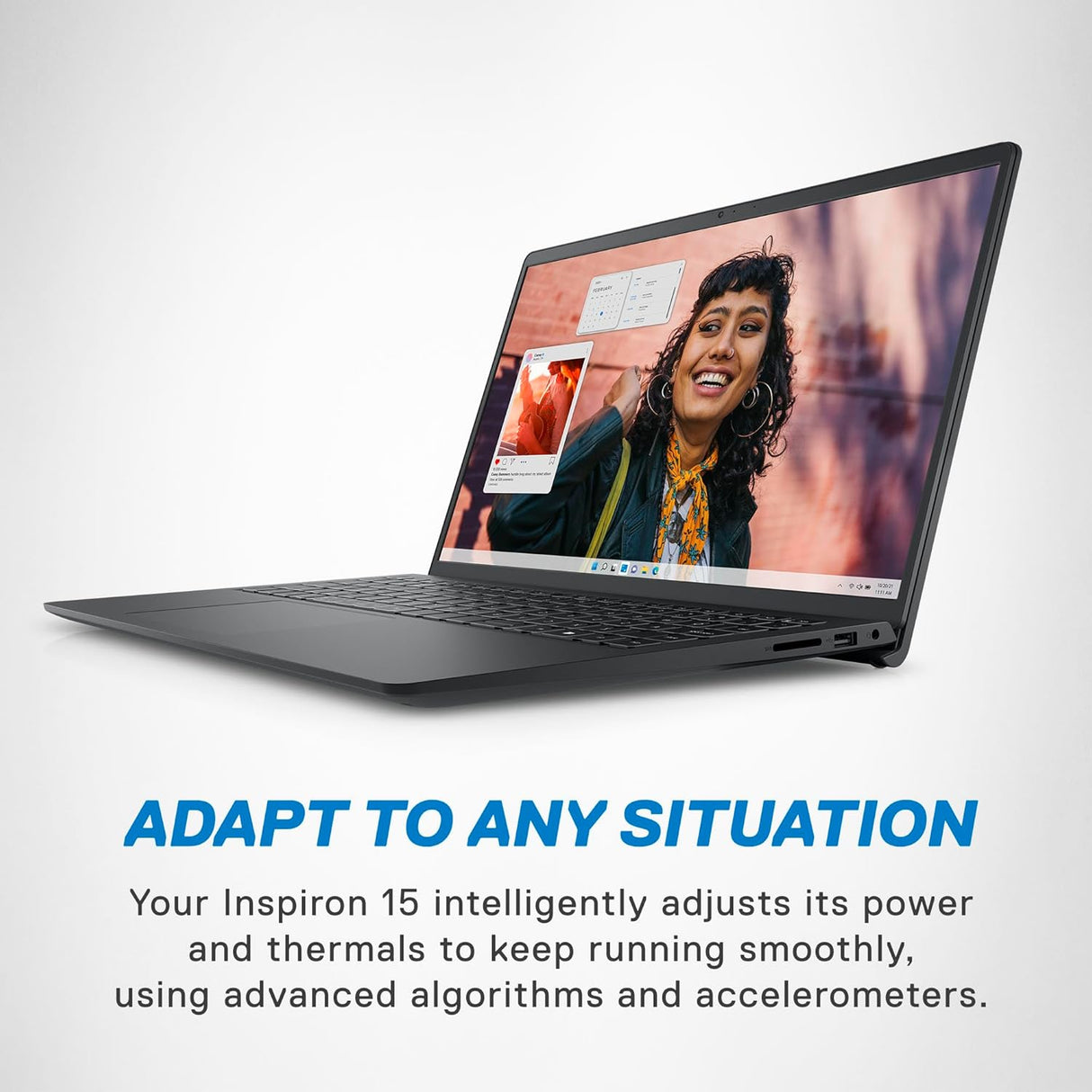 Dell Inspiron 3530, Intel Core i5 13th Gen - 1334U, 16 GB RAM, 512 GB SSD, FHD 15.6"/39.62 cm, 120Hz, Windows 11, MS Office 2021, Carbon Black, 1.62 kg, Backlit Keyboard, Thin & Light Laptop