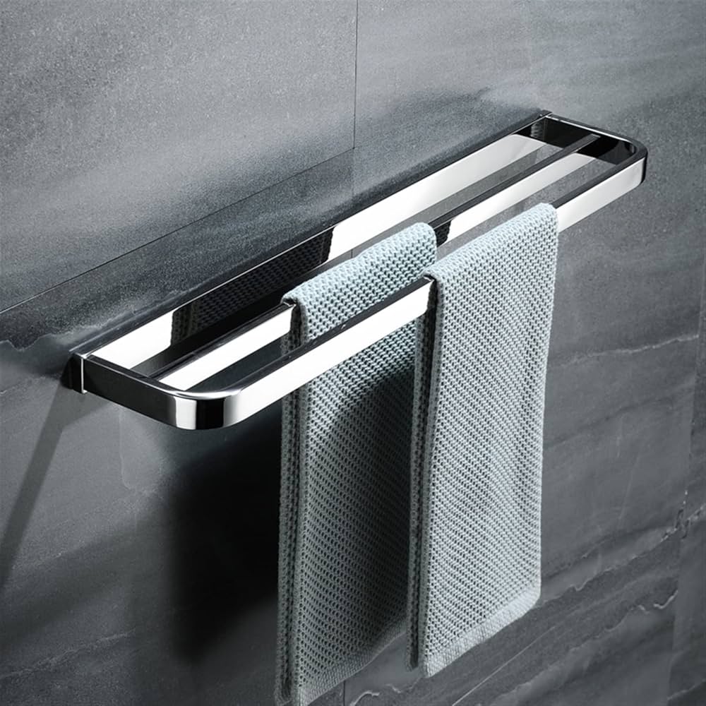 Double Towel Rack 600mm – (chrome)
