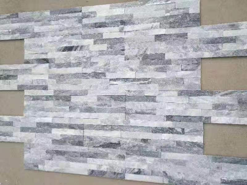 600x150x10-13SP Grey-White Quartzite Culture Stone (5 strips)(8,0.72)
