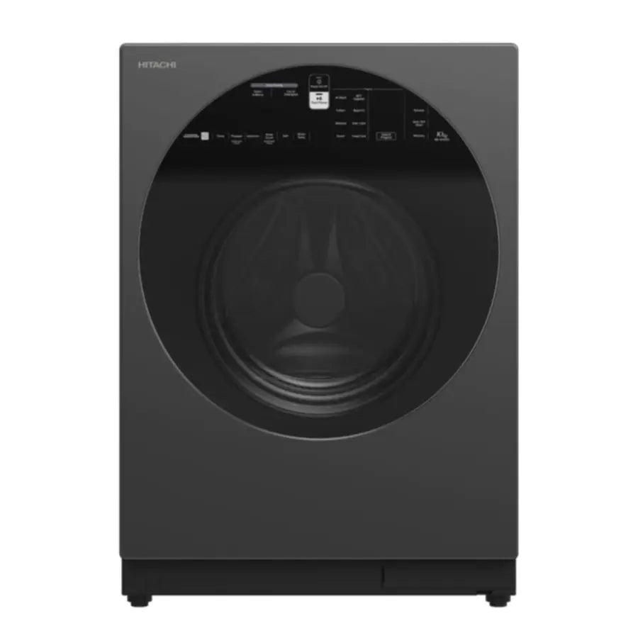 HITACHI Front Load Washer AI Wash (10Kg, Inverter, Gray, Auto Dosing, 1600 RPM)