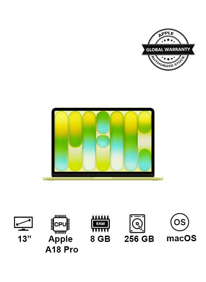 Apple MacBook Neo 13-Inch A18 Pro 8GB RAM 256GB SSD Citrus English Keyboard – International Version