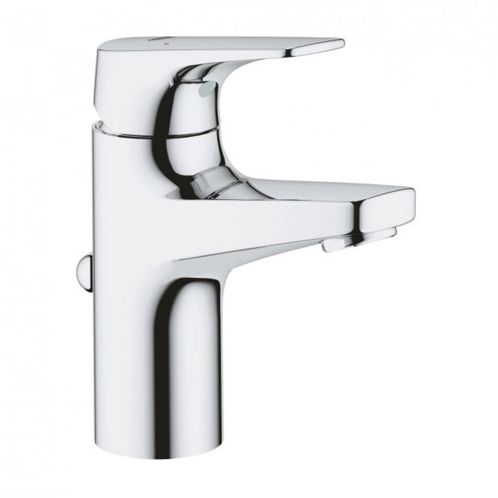 Grohe BauFlow S-Size Basin Mixer Tap with Pop-Up Waste (Chrome)
