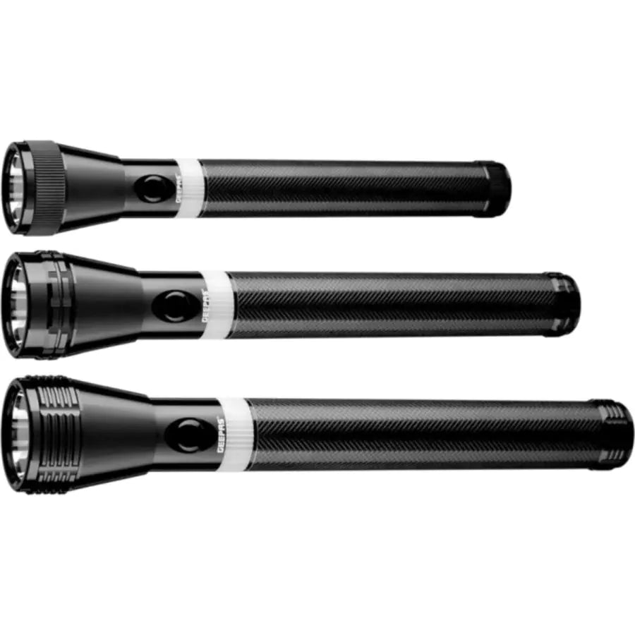 GEEPAS 3-in-1 Family Pack LED Black Flashlight