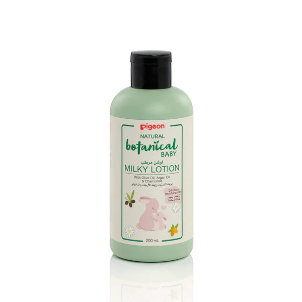 Title: Pigeon Natural Botanical Baby Milky Lotion – 200ml