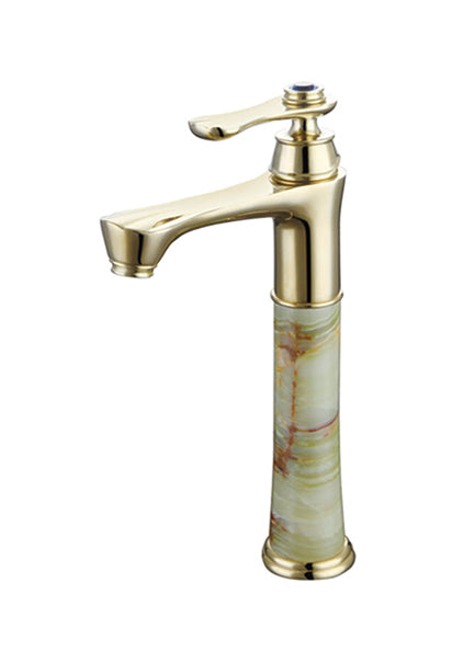 Tall Brass Basin Mixer - Gold