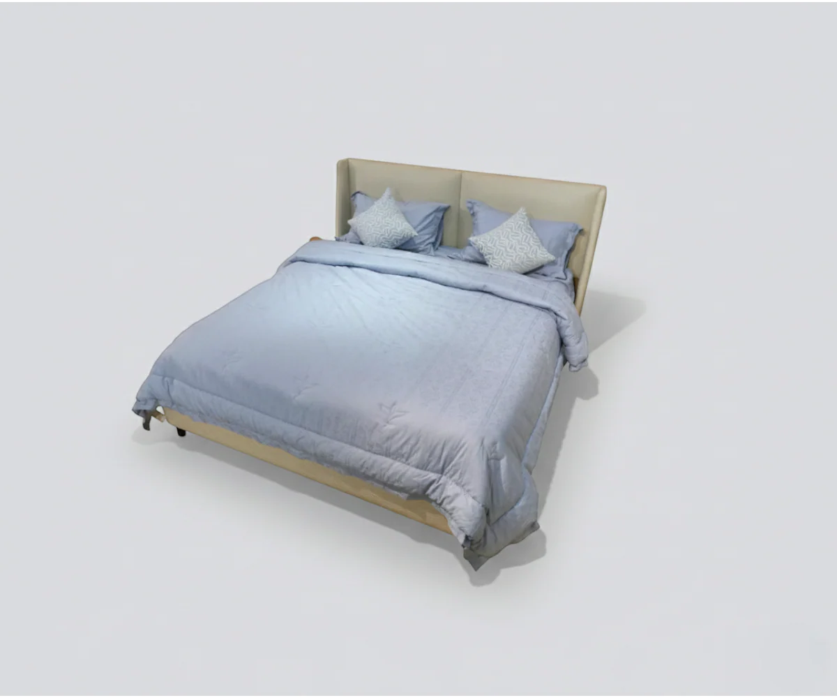 طقم غرفة نوم إزنيك مكون من 4 قطع – سرير بحجم كينج ووحدة تخزين