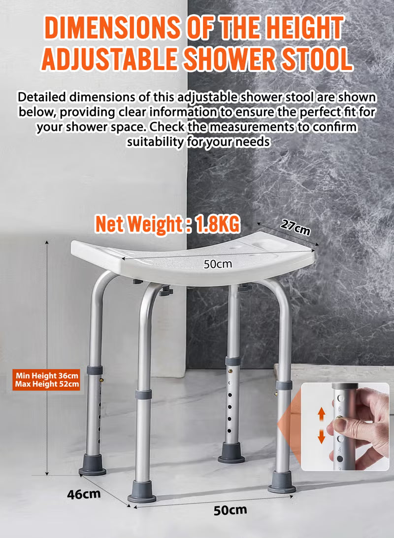 Adjustable Height Shower Stool