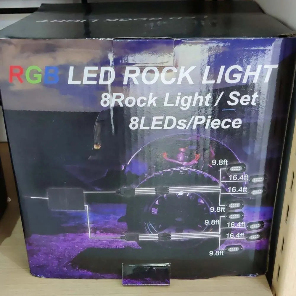 8 Pods Rgb Rock Light Bob Vehicle