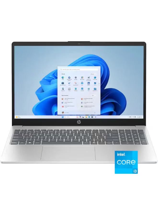 HP FD0113DX 15.6-Inch Laptop, Intel Core i3-N305, 8GB RAM, 128GB SSD, Intel UHD Graphics, Windows 11 Home – Silver