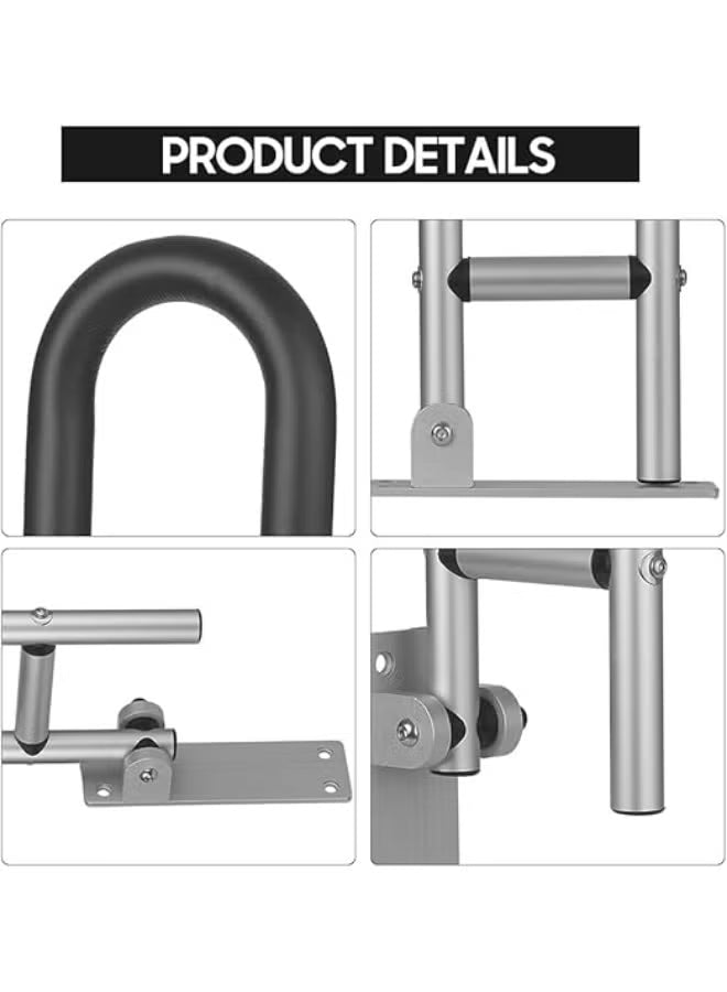 Foldable Toilet Grab Bar with Black Sponge