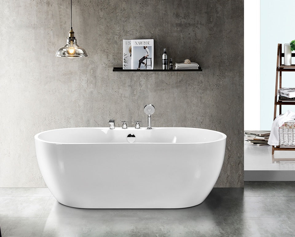 3257-17 Acrylic Bathtub 170×80×58 with Brass Set