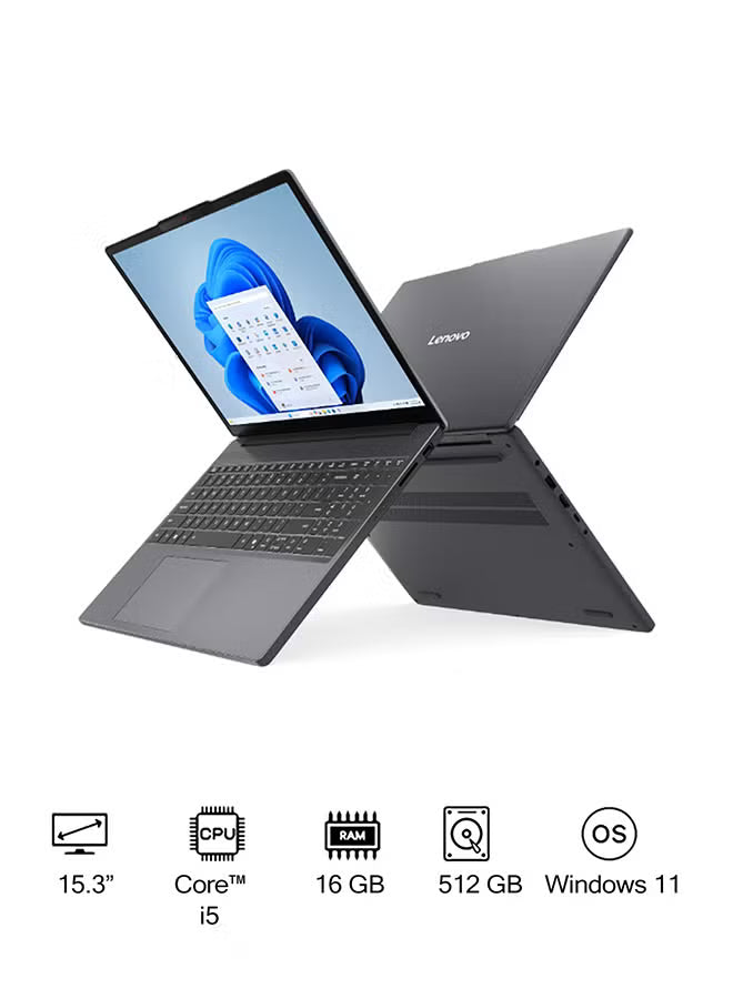 Lenovo IdeaPad Slim 3 15IRH10 15.3-Inch WUXGA Laptop, Intel Core i5-13420H, 16GB RAM, 512GB SSD, Intel UHD Graphics, 60Hz Display, Windows 11, Luna Grey