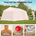 Toby’s Inflatable Camping Tent-10 for 4–6 Persons – Waterproof Oxford Fabric Air Beam Tent with UV Protection & Large Windows
