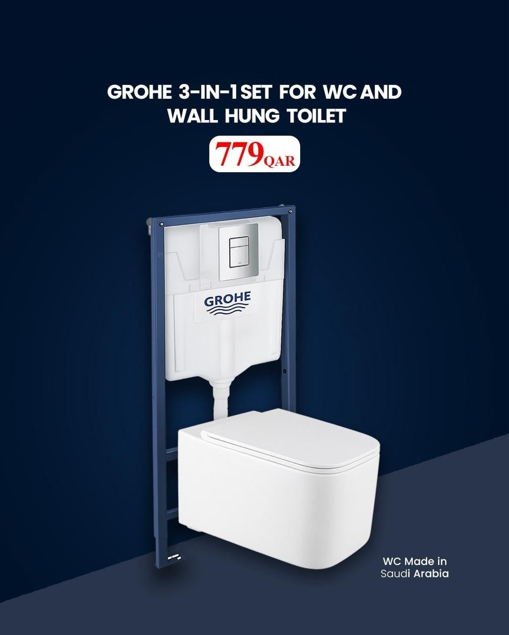 Grohe Rapid SL 3-in-1 Set + Wall Hung Toilet 4088
