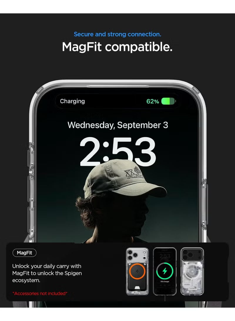 Ultra Hybrid MagFit iPhone 17 Pro Max Case Cover with MagSafe (2025) - Zero One White