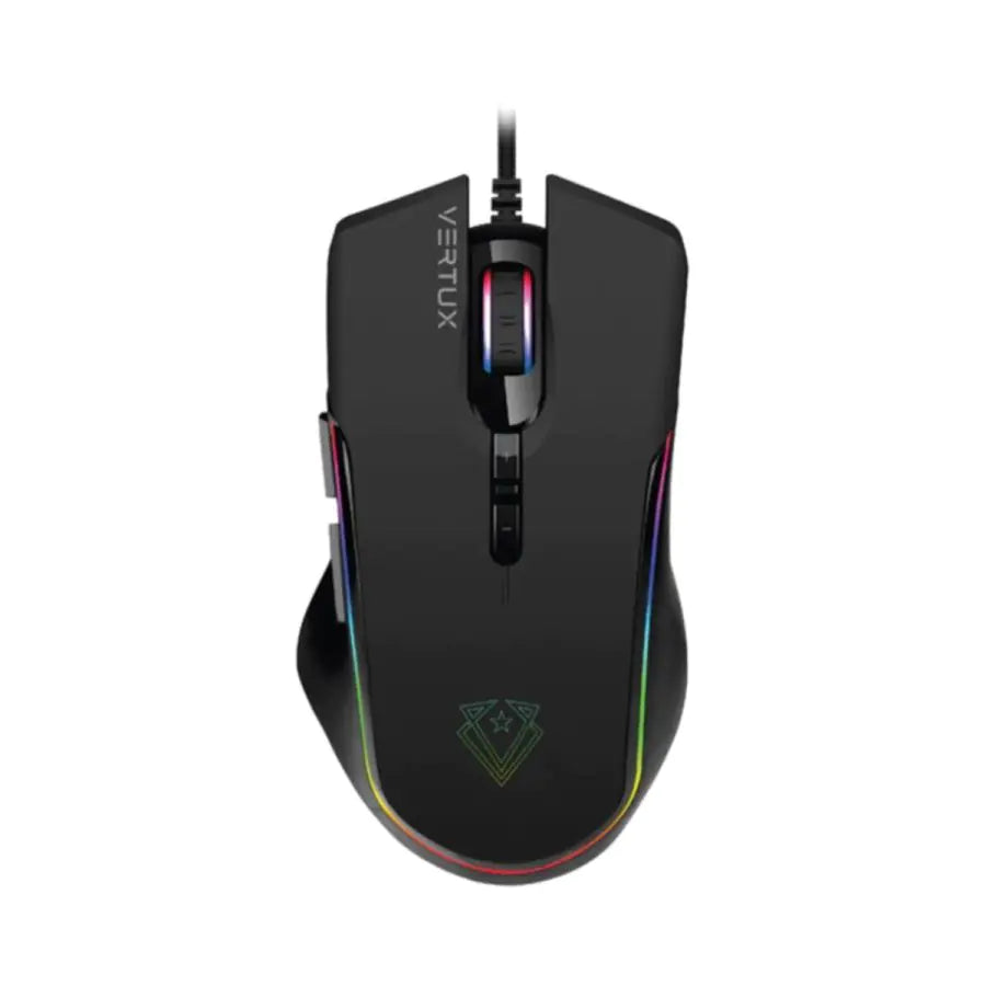 فأرة ألعاب سلكية قابلة للبرمجة بإضاءة RGB من VERTUX عالية الحساسية بـ 7 أزرار (10000 نقطة في البوصة)