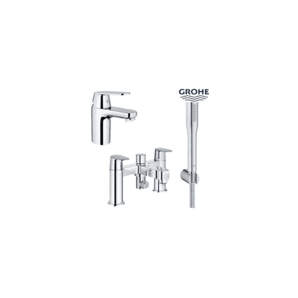 Grohe Eurosmart Cosmopolitan Basin & Bath Shower Mixer (Chrome)