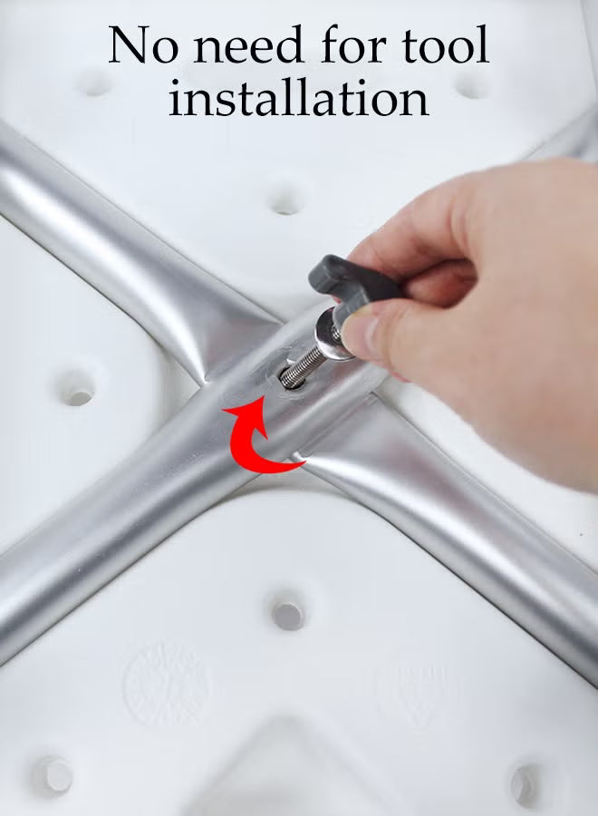 Shower Chair Stool with Padded Armrests and Back