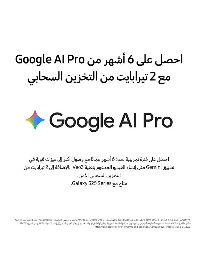Galaxy S25 AI Dual SIM Silver Shadow 12GB RAM 256GB 5G - Middle East Version