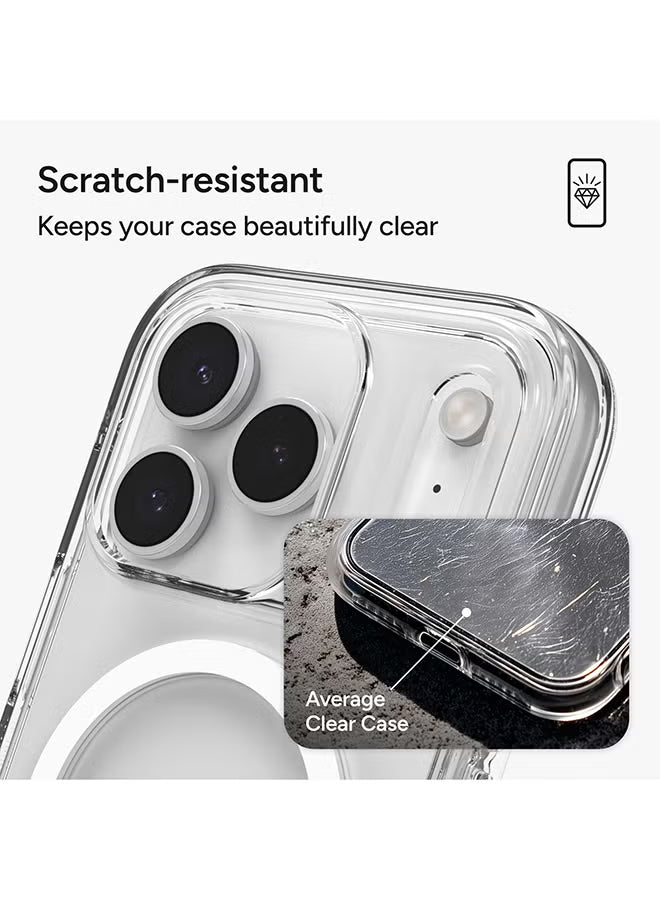 iPhone 17 Pro Case – Crystal Palace Snap MagSafe Compatible Clear Cover with Kickstand, Graphene Strength, 13 ft Drop Protection & Anti-Yellowing – Clear