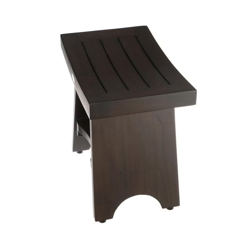 DecoTeak 18-Inch Waterproof Teak Wood Shower Bench